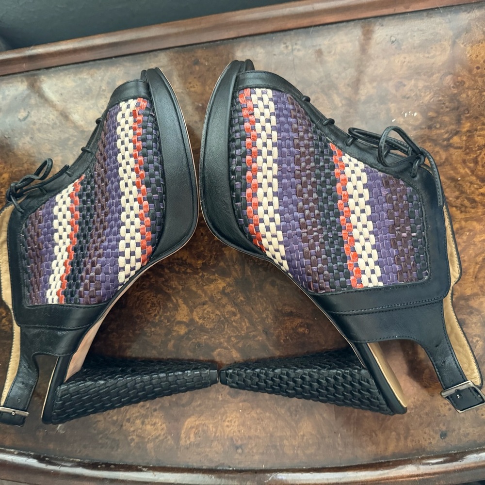 Barbara Briones Basket Weave High Heels